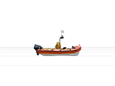Surf Rescue Boat Model Deep V Hull Center Console Rigid 3D Model