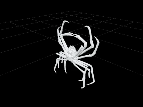 Japanese Spider Crab High Detail Model for Games and VR 3D Model