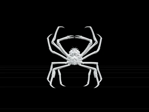 Japanese Spider Crab High Detail Model for Games and VR 3D Model