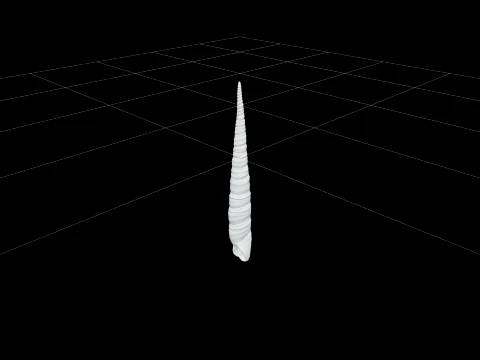 High Spired Auger Terebra Shell Model for ThreeD Printing 3D Model