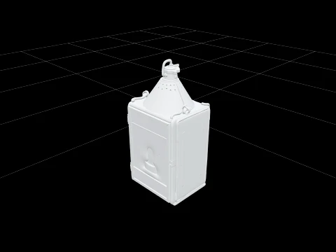Pirate Signal Lantern Model with Colored Glass Panels Modello 3D
