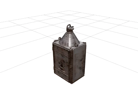 Pirate Signal Lantern Model with Colored Glass Panels 3D Model