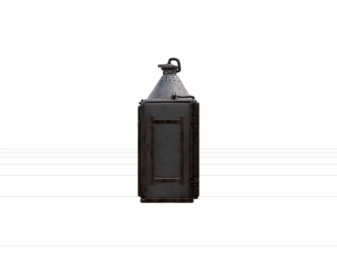 Pirate Signal Lantern Model with Colored Glass Panels 3D Model