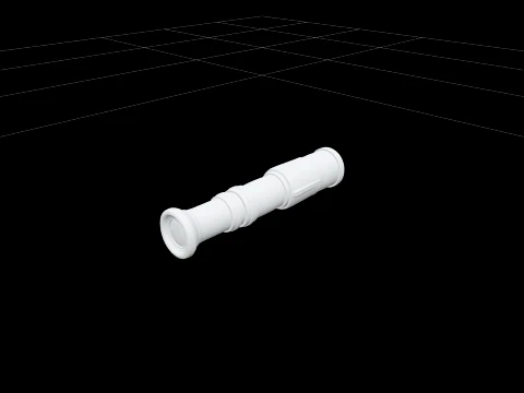 Pirate Spyglass Brass Extendable Telescope High Detail Model 3D Model