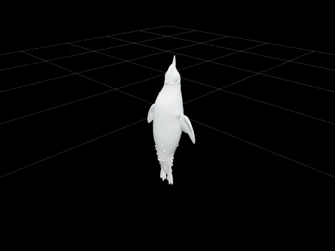 Razorbill Underwater Swimming Realistic HighPoly Model 3D 모델