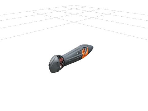 Underwater DPV Scooter Twin Grip Shrouded Propeller Model 3D Model