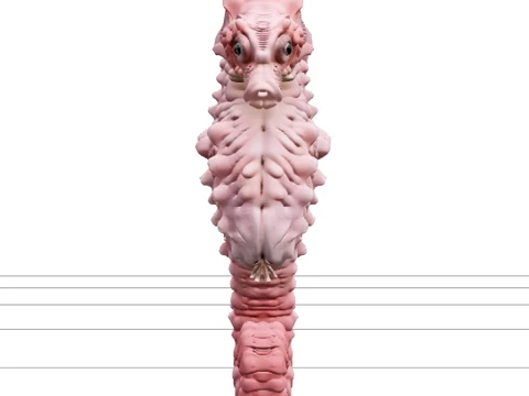 Pygmy Seahorse Gorgonian Coral Detailed High Quality Model 3D Model