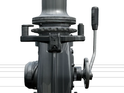 Anchor Windlass Capstan Model High Detail ThreeD Asset 3D Model