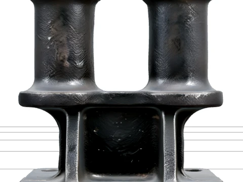 Heavy Duty Iron Mooring Bollard Model Detailed Texture 3D Model