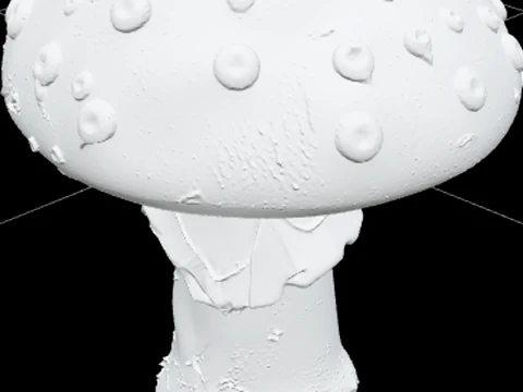 Violet Poisonous Mushroom with Orange Spots Asset 3D Model