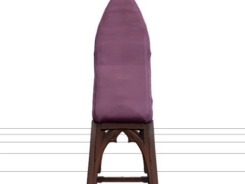 Gothic Ironing Board with Burgundy Padded Cover 3Dモデル