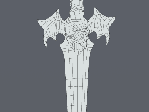 Magical Frost Dagger Stylized Fantasy Weapon 3D Model