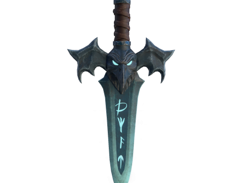 Magical Frost Dagger Stylized Fantasy Weapon 3D Model