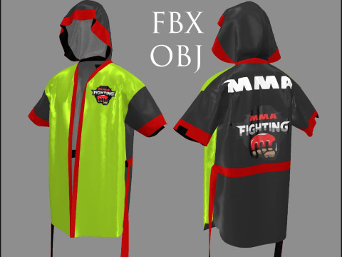 MMA Boxing Entrance Robe ZPRJ FBX OBJ 3Dモデル