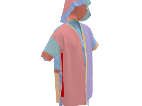 MMA Boxing Entrance Robe ZPRJ FBX OBJ 3D Model