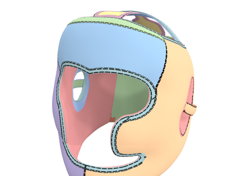 Boxing MMA Headguard ZPRJ FBX OBJ Bundle Protective Sports Helmet Model 3D