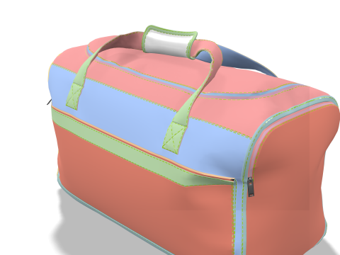 Sport Gym Bag Dynamic Fabric Design Modello 3D