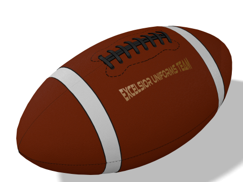 American Football ZPRJ FBX OBJ Bundle Premium Leather Stitch Design 3D Модель