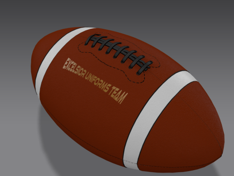 American Football ZPRJ FBX OBJ Bundle Premium Leather Stitch Design 3D Модель