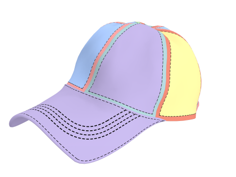 Premium Standard Cap Editable ZPRJ FBX OBJ Realistic 3D Baseball Cap Model 3D Model