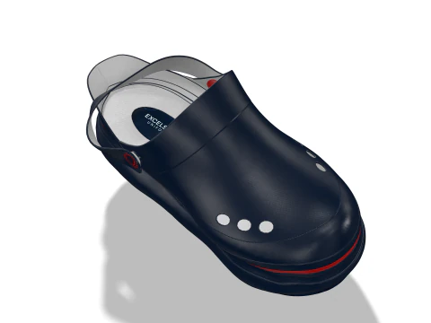 Comfort Clogs Work Medical Shoes Game Ready FBX OBJ 3D Model