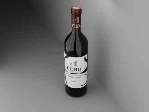 Wine Bottle 3D Модель