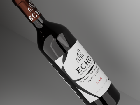 Wine Bottle 3D Модель