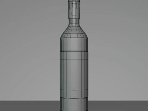 Бутылка вина 3D Модель