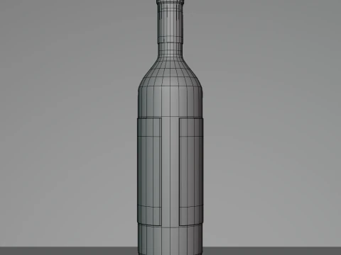 Бутылка вина 3D Модель