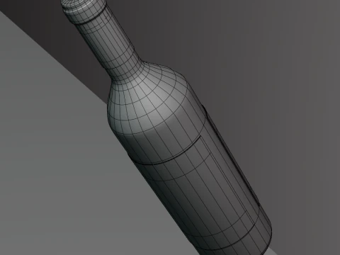 Бутылка вина 3D Модель