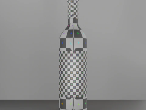 Бутылка вина 3D Модель