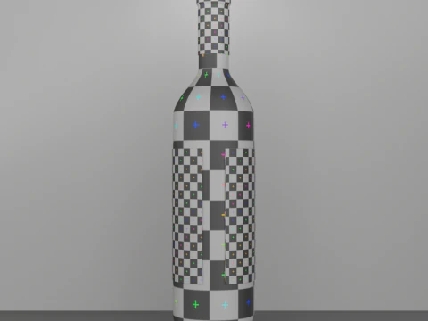 Бутылка вина 3D Модель
