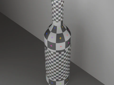 Бутылка вина 3D Модель