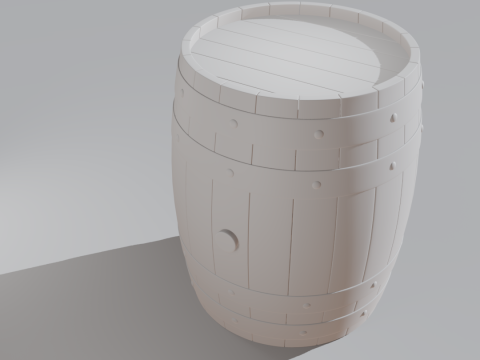 Wooden Barrel Model 3D