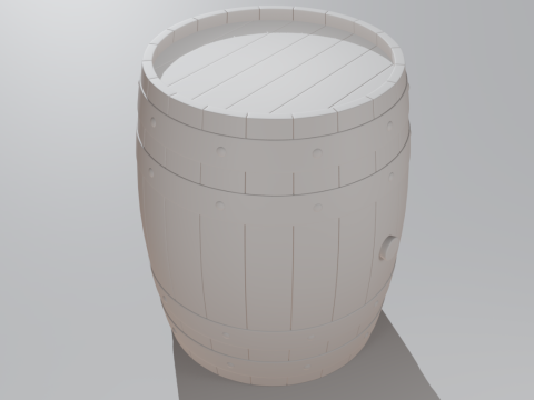 Wooden Barrel Model 3D