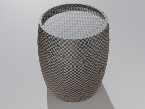 Wooden Barrel Model 3D