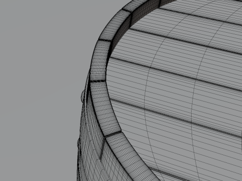 Wooden Barrel Model 3D