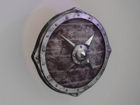 Perisai Perang Viking Model 3D