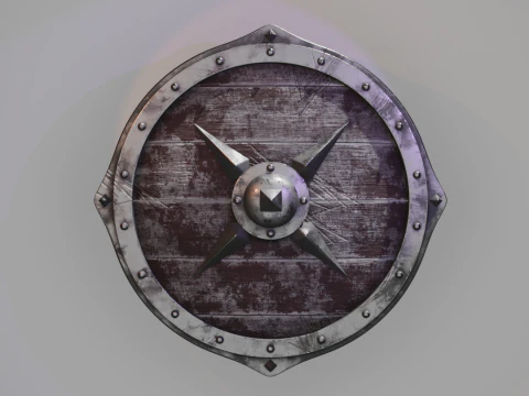 Perisai Perang Viking Model 3D