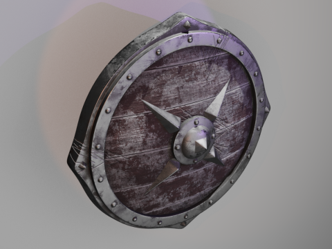 Scudo da guerra vichingo Modello 3D