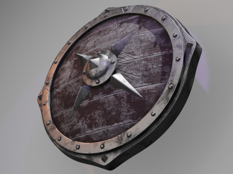 Scudo da guerra vichingo Modello 3D