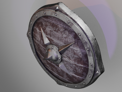 Scudo da guerra vichingo Modello 3D