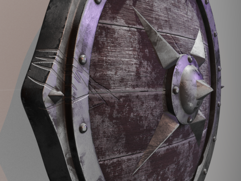 Scudo da guerra vichingo Modello 3D