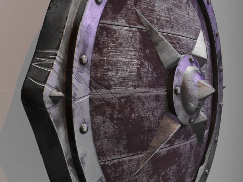 Perisai Perang Viking Model 3D