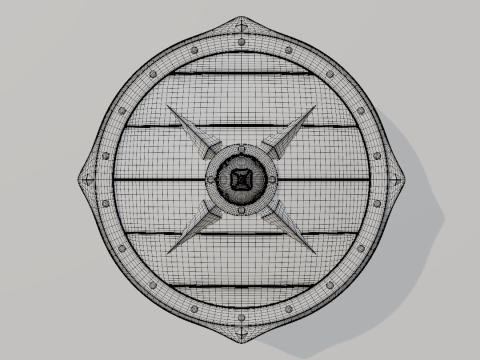 Scudo da guerra vichingo Modello 3D