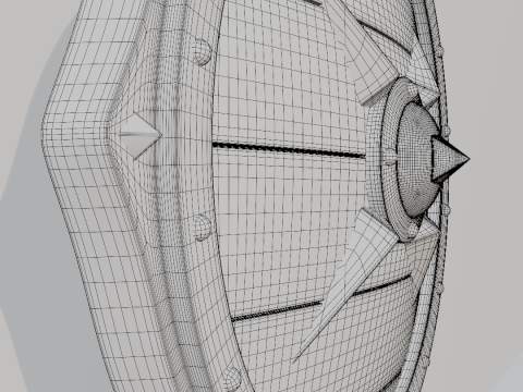 Scudo da guerra vichingo Modello 3D
