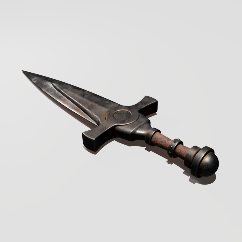 Realistic Dagger Modèle 3D .c4d .max .obj .3ds .fbx .stl .blend 