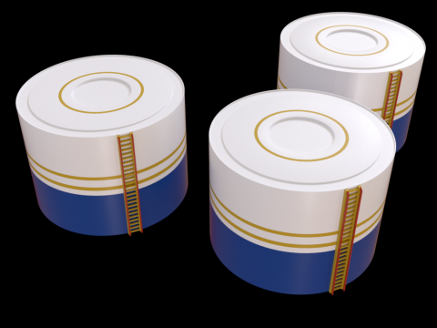 LowPoly Industrial Refinery 3D Model