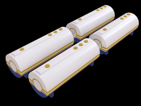 LowPoly Industrial Refinery 3D Model