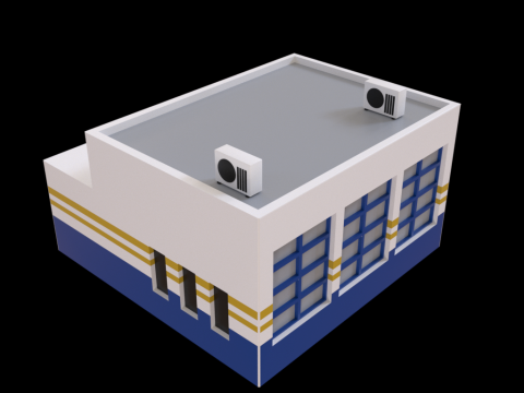 LowPoly Industrial Refinery 3D Model